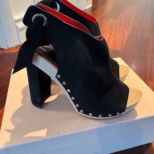 Proenza Schouler Black and Tan Platform Sandals